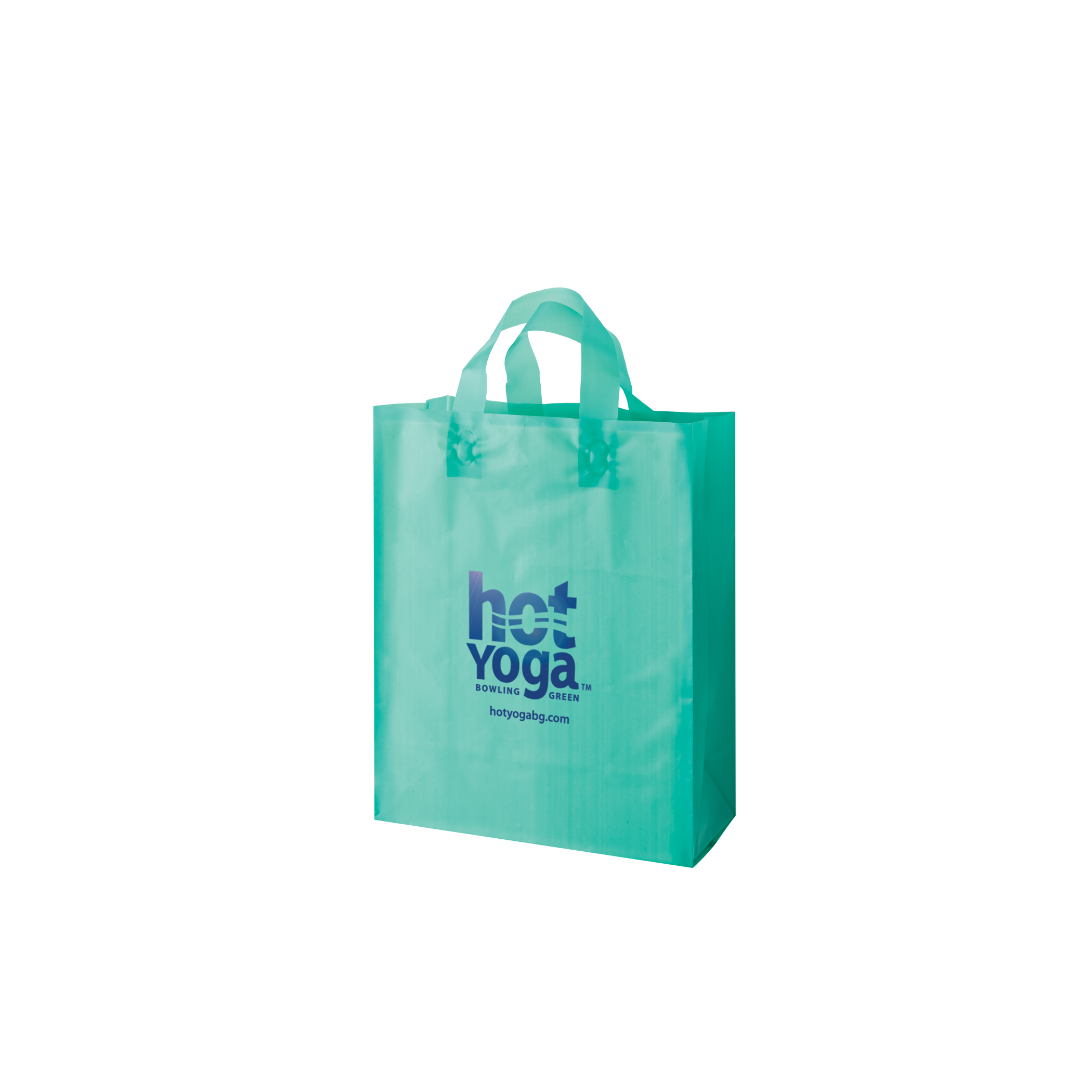 Color HDPE Frosted Soft Loop Shopper 16