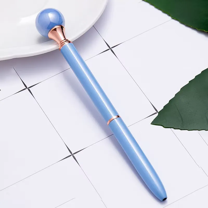 Pearl Top Deco Metal Ballpoint Pens 12