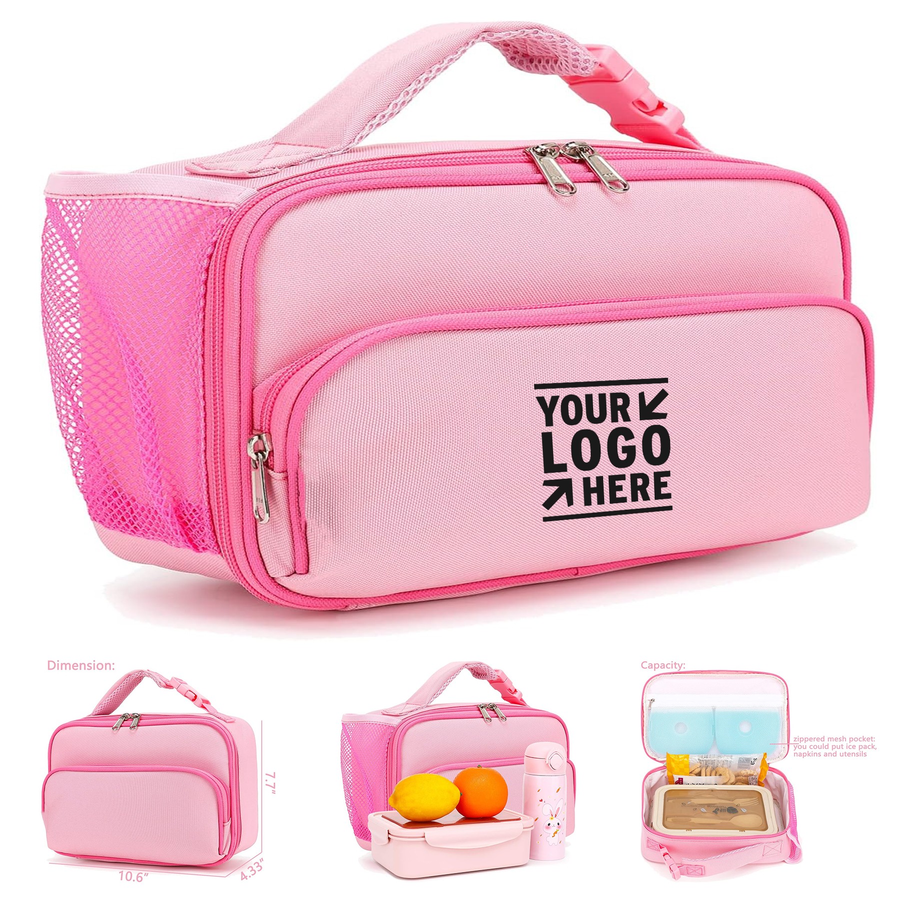 Kids Lunch box Insulated Soft Bag Mini Cooer Back to School Thermal Meal Tote Kit 3