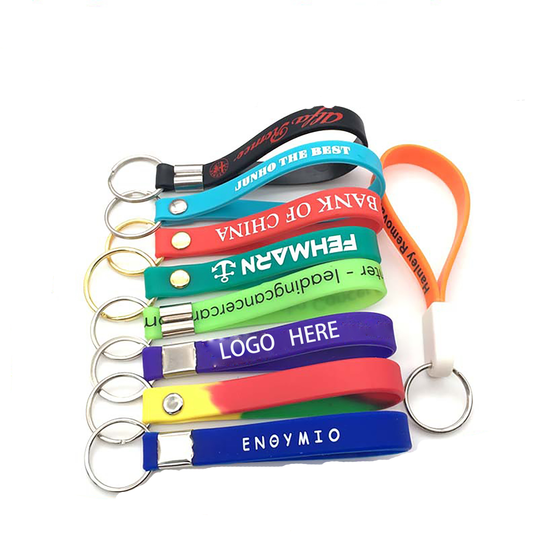 Motivational Silicone Bracelet Key Chains 1