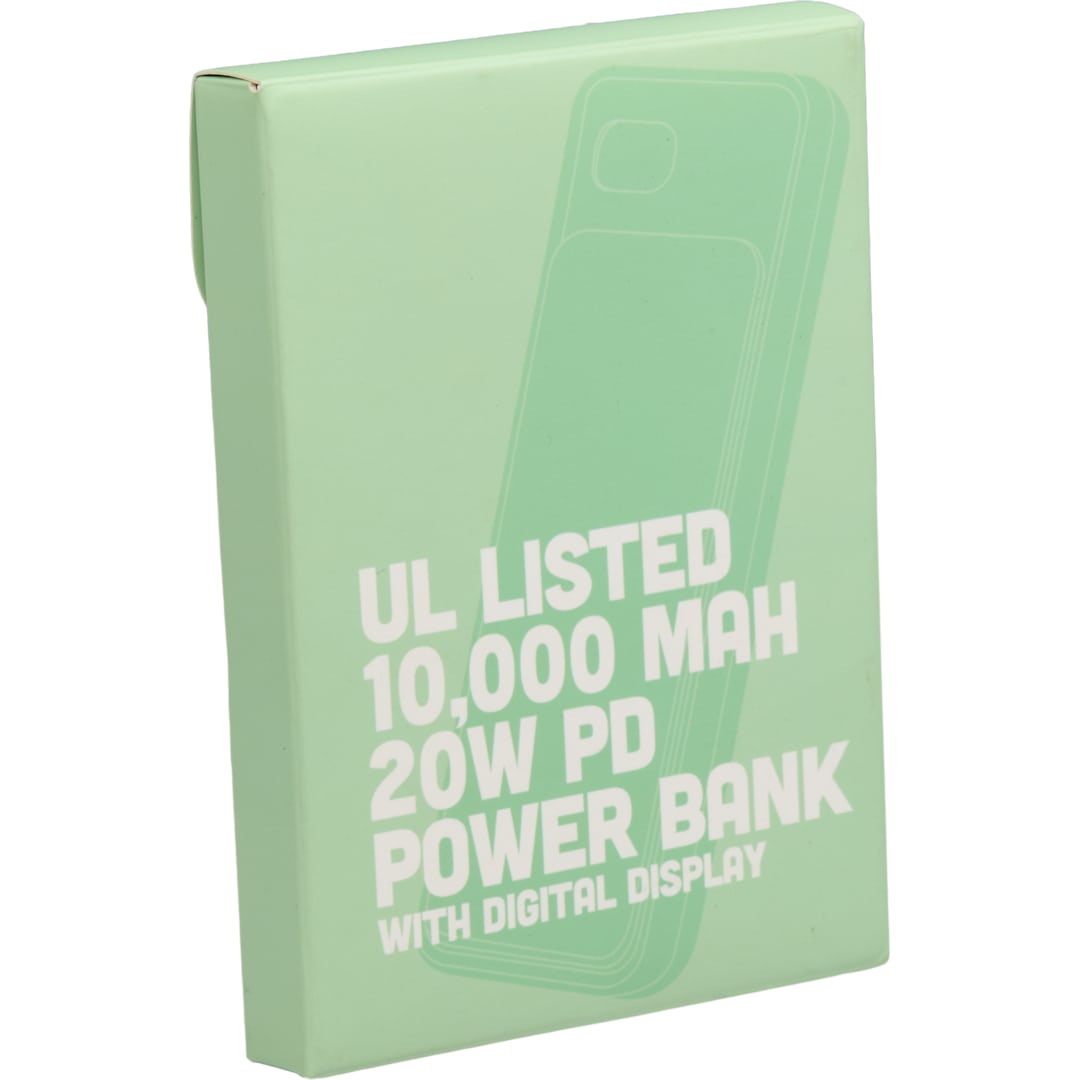 UL Listed 10000 mAh 20W Digital Display PowerBank 47
