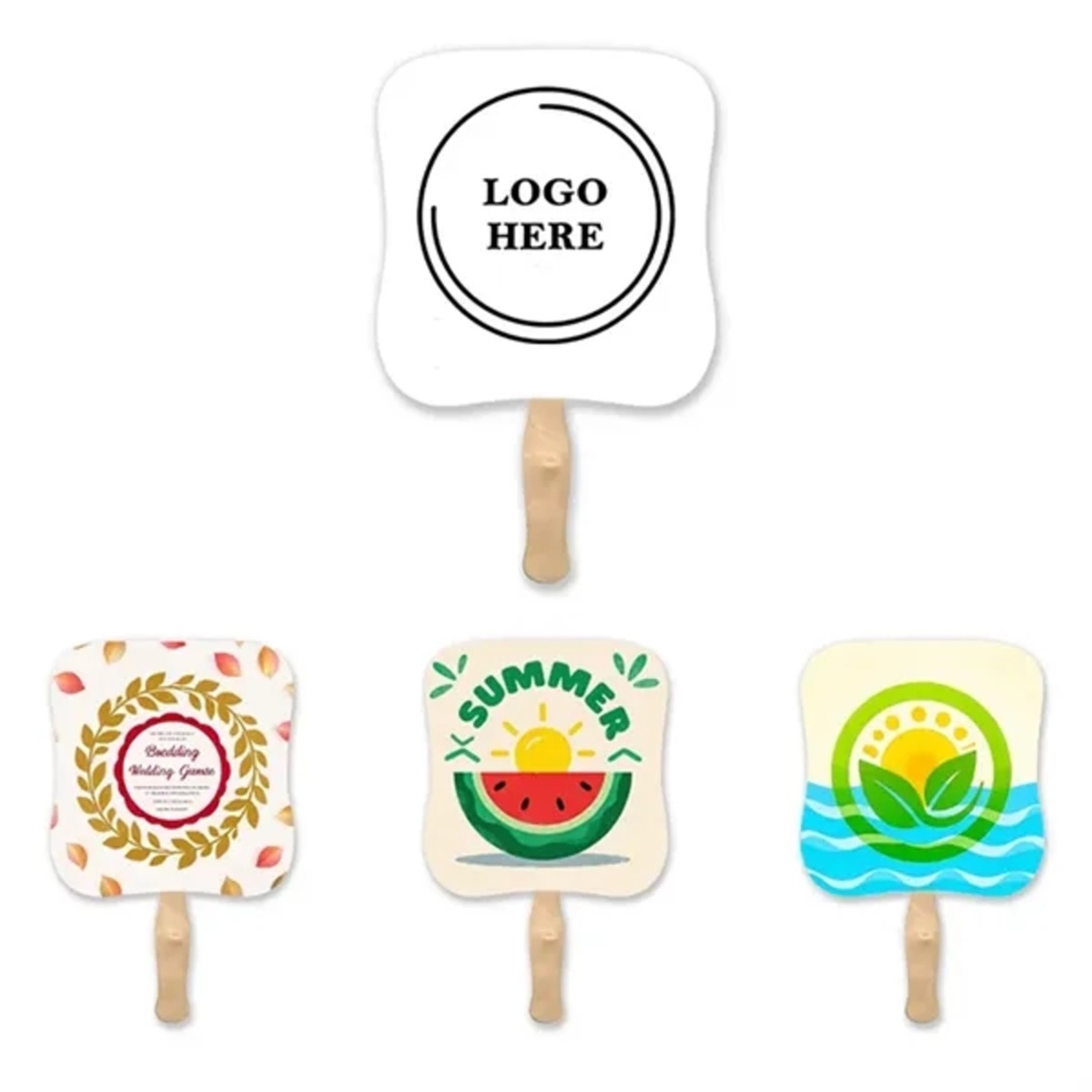 Thick Paper with Wooden Handle Fans 2