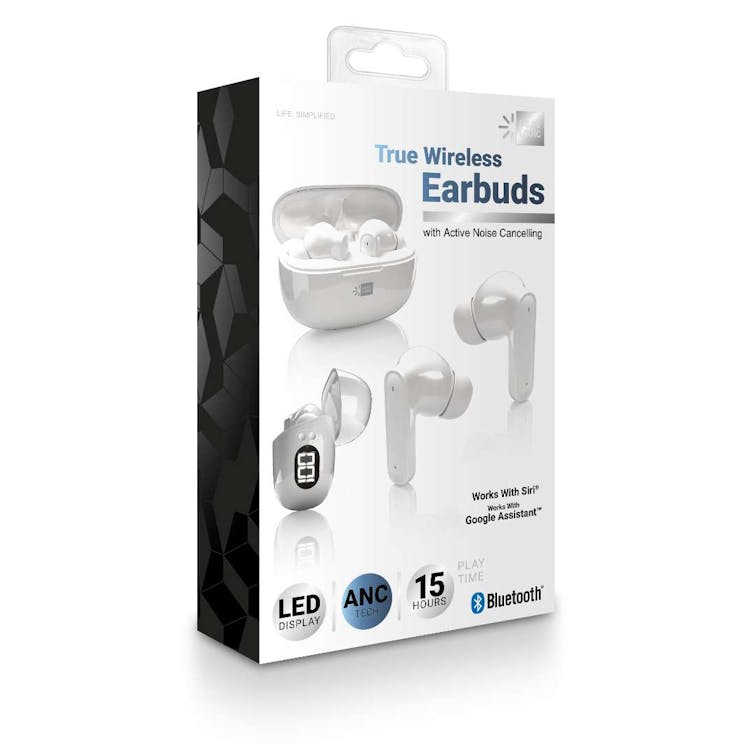 True Wireless Earbuds With Active Noise Cancelling - White 2