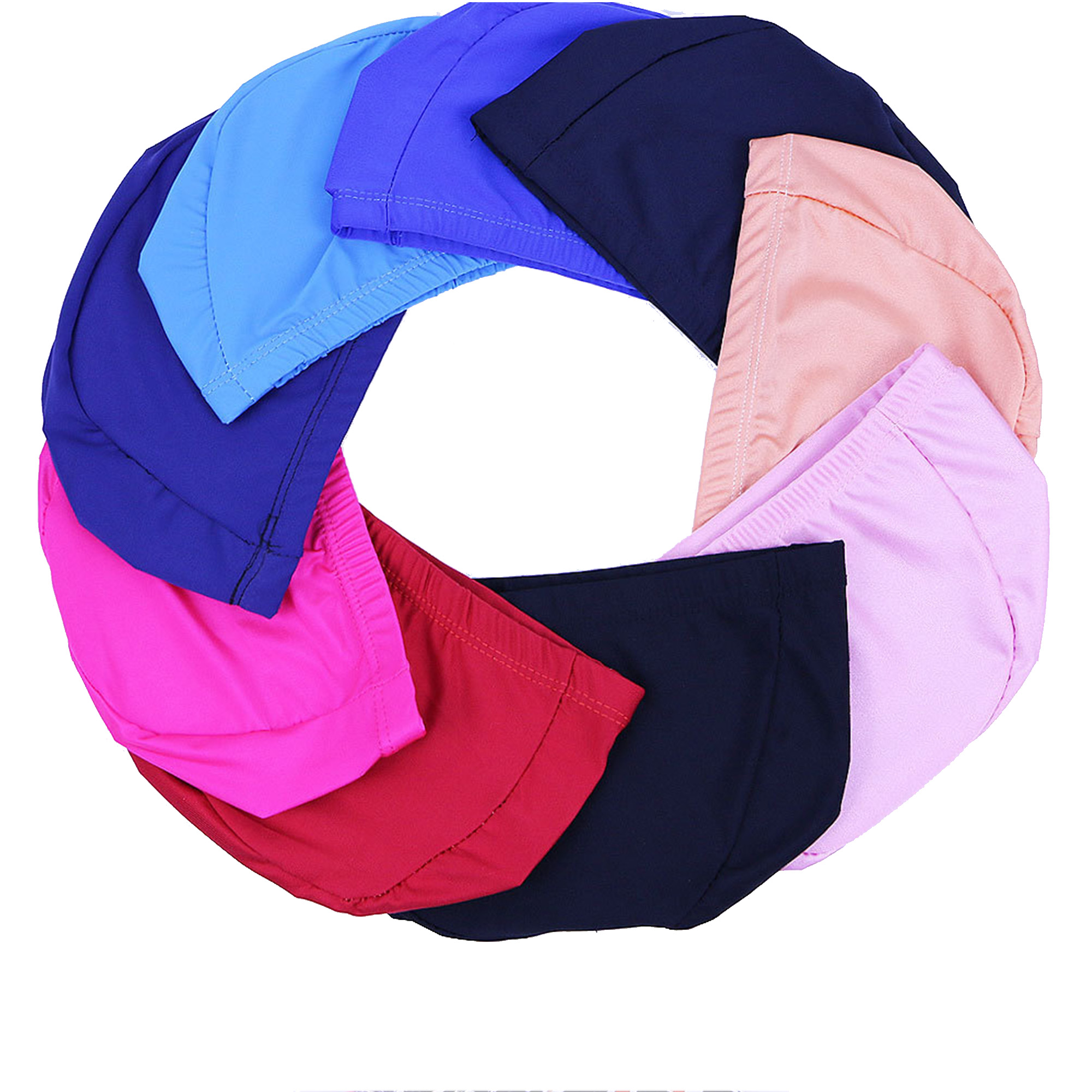 MOQ 50 Multicolored Polyester Material Swimming Cap 3