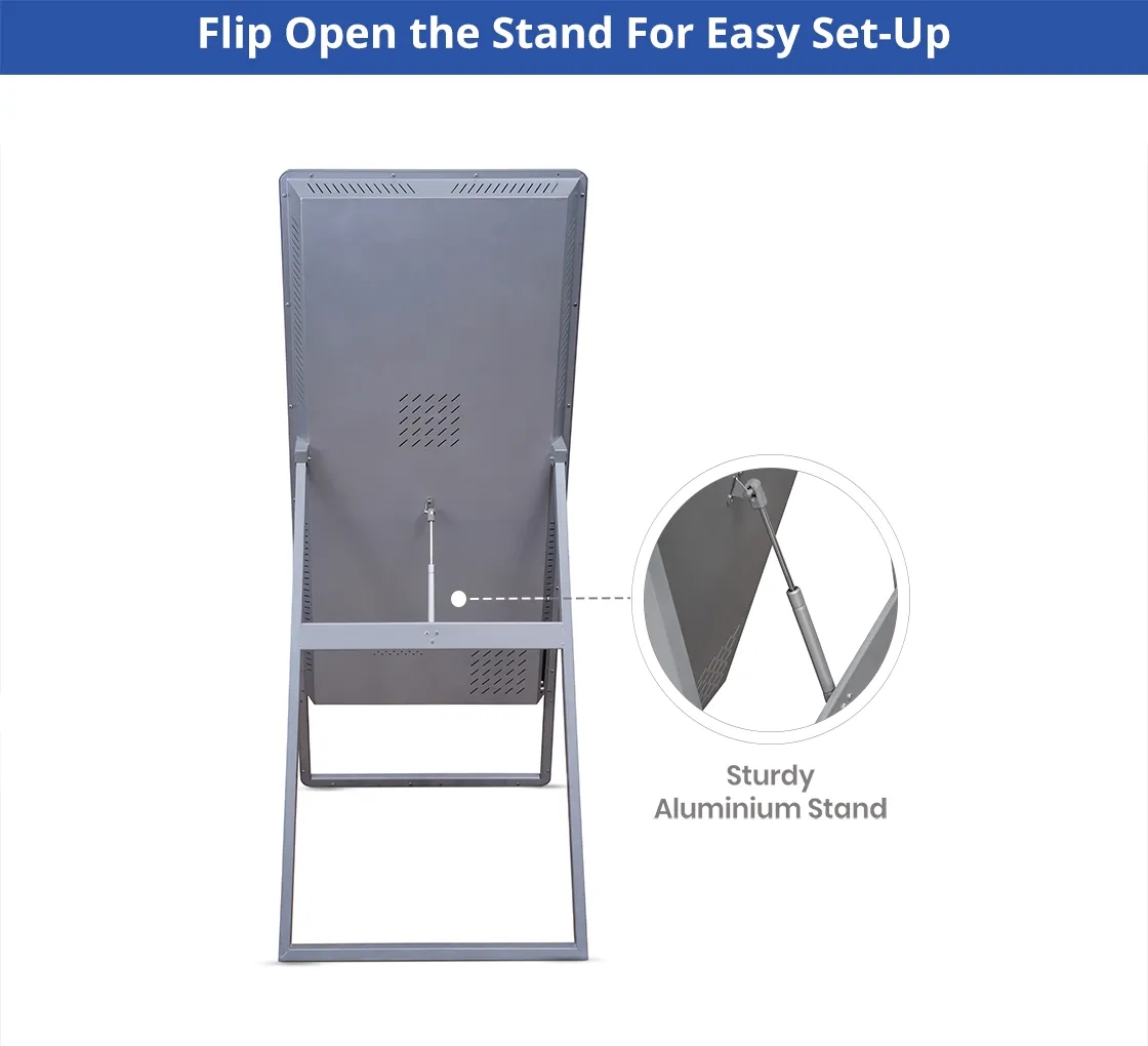 Portable LED Digital Display Signage with Floor Stand 32inch 12