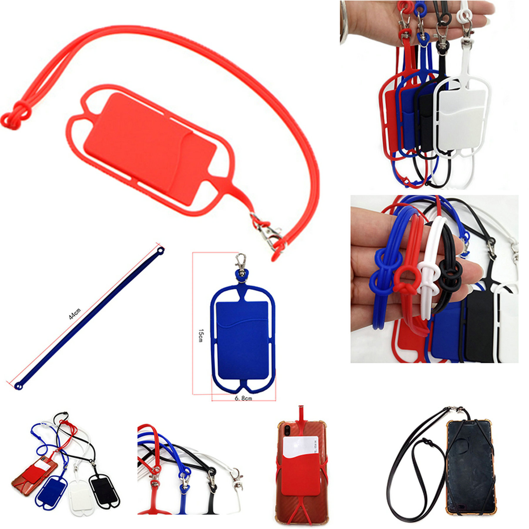 Silicone Lanyard And Phone Card Holder 1