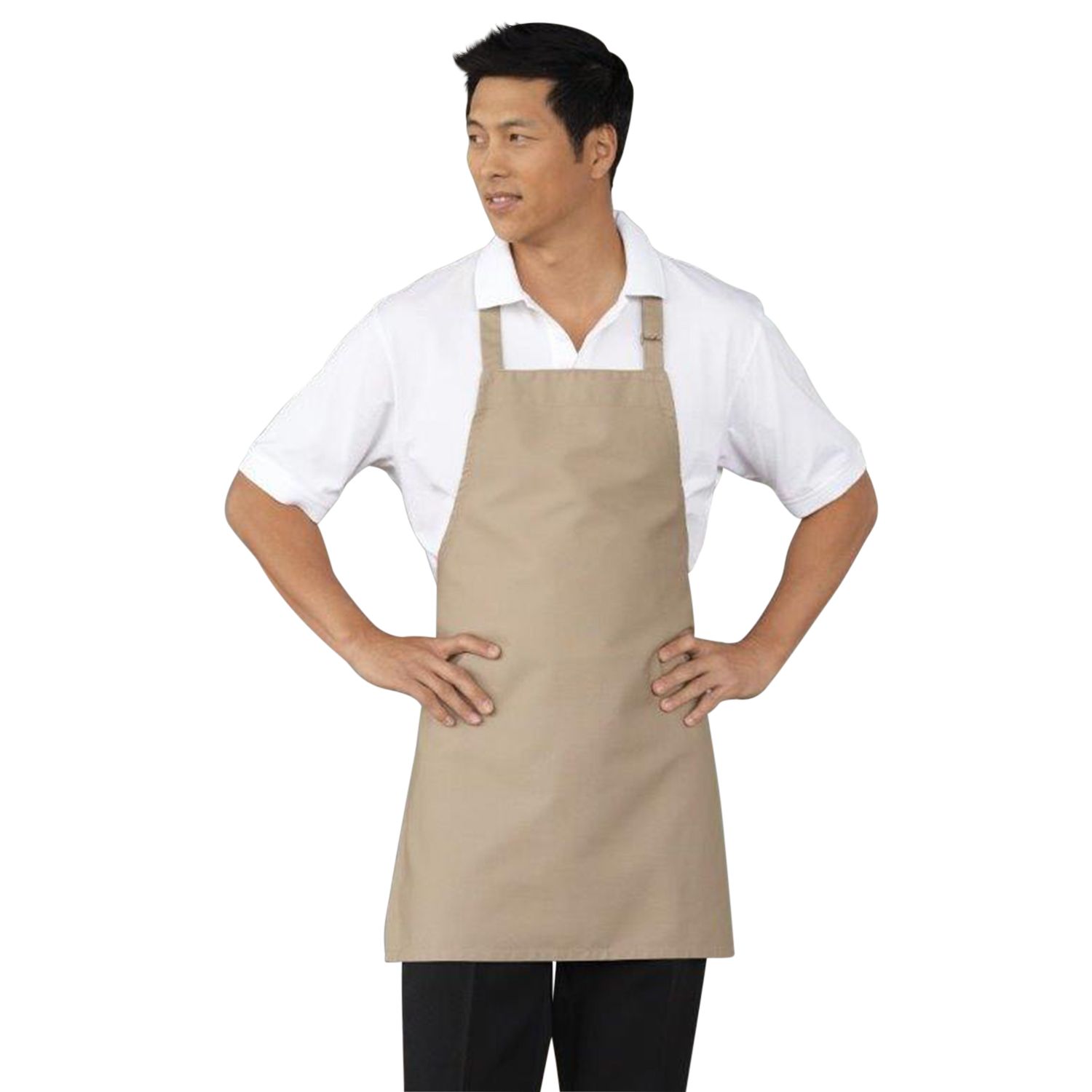 Khaki Adjustable Bib Apron 2