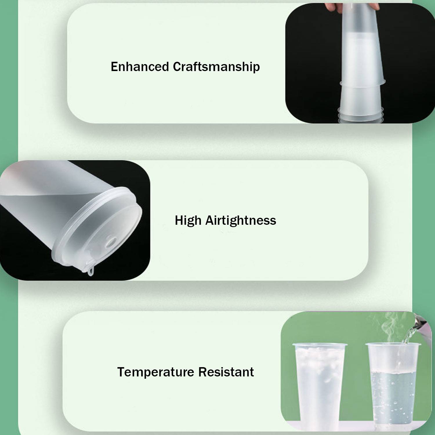 12/17/24oz Disposable Frosted Heat Resistant Plastic Cup 7
