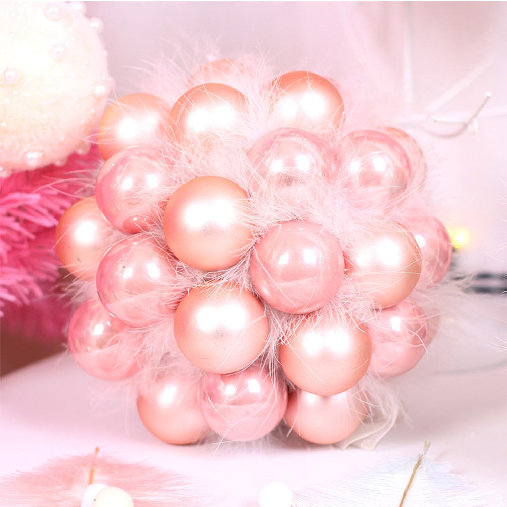 Christmas Tree 18pcs 4cm Colorful Silk Ball Bunch 7