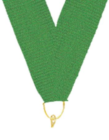 0.875" x 30" Green Snap Clip Stock Ribbon 1