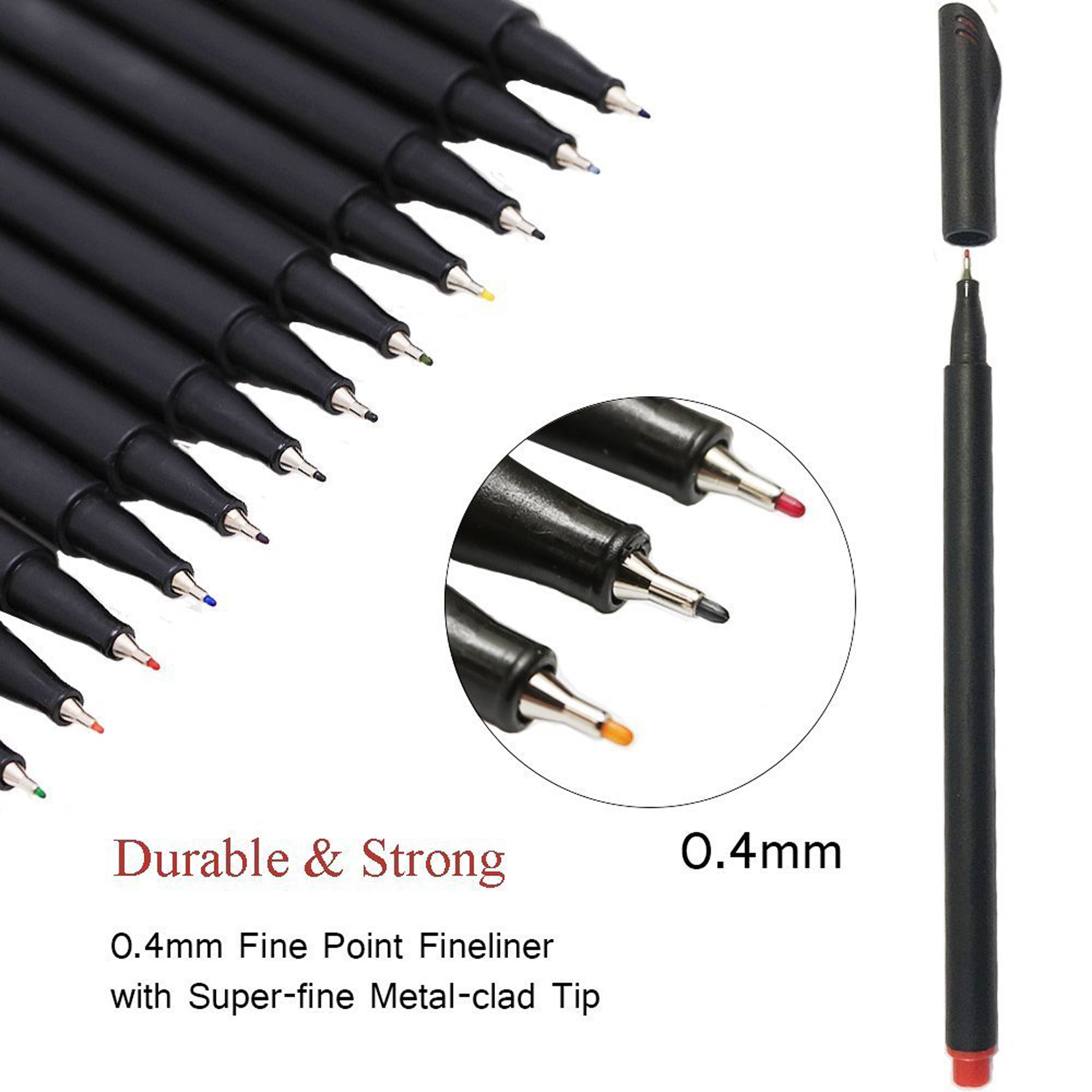 12-Color Fineliner Drawing Pen Set 2