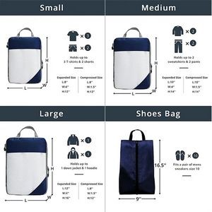 4 Set Compression Packing Cubes 10