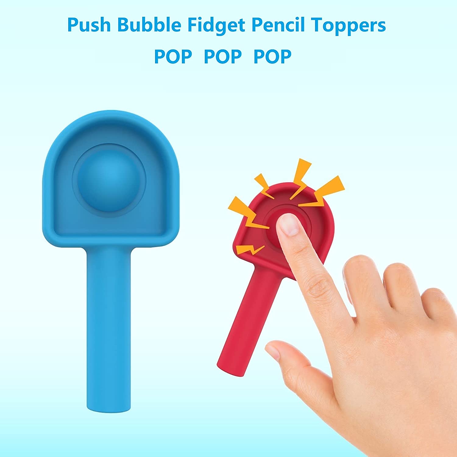Pencil Cap Popper Toy for Kids/Adults/Anxiety Autism 10