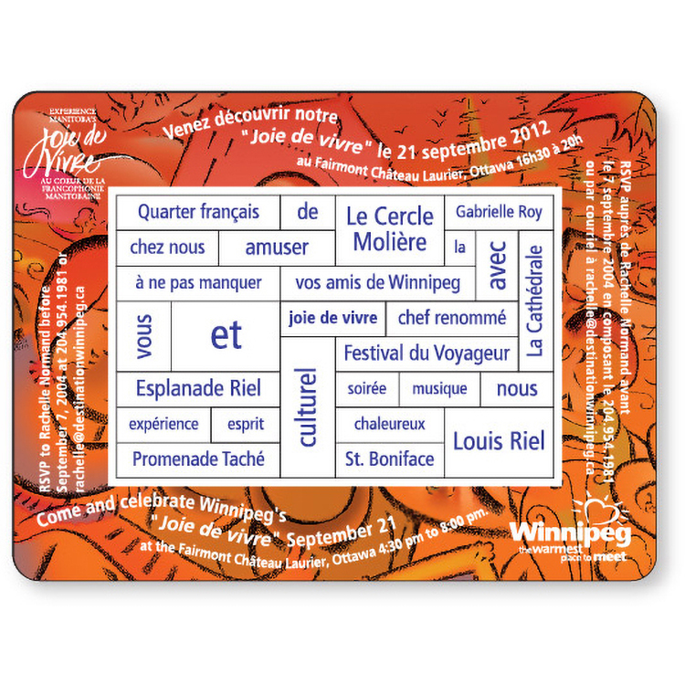 Magnetic Photo Frame / Word Set (4.75"x6.25"), Full Colour, Vinyl Topcoat