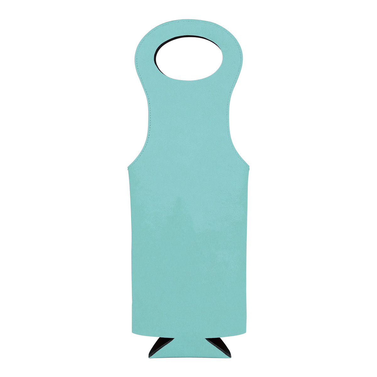 Teal Leatherette Wine Bag 3