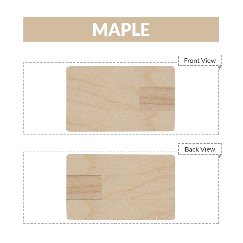 Wooden Credit Card USB Flash Drive 4