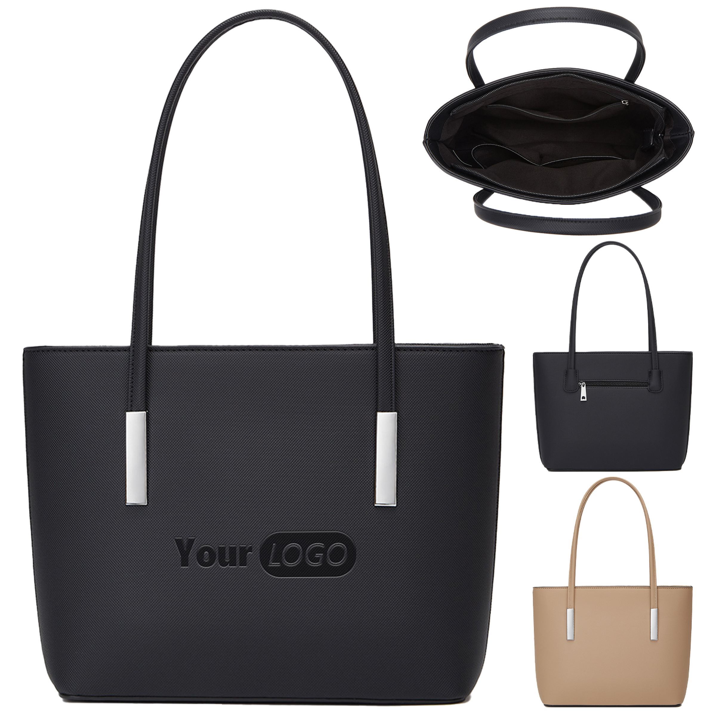 Pu Simple Casual Tote Bag, custom tote bag with logo imprint 6