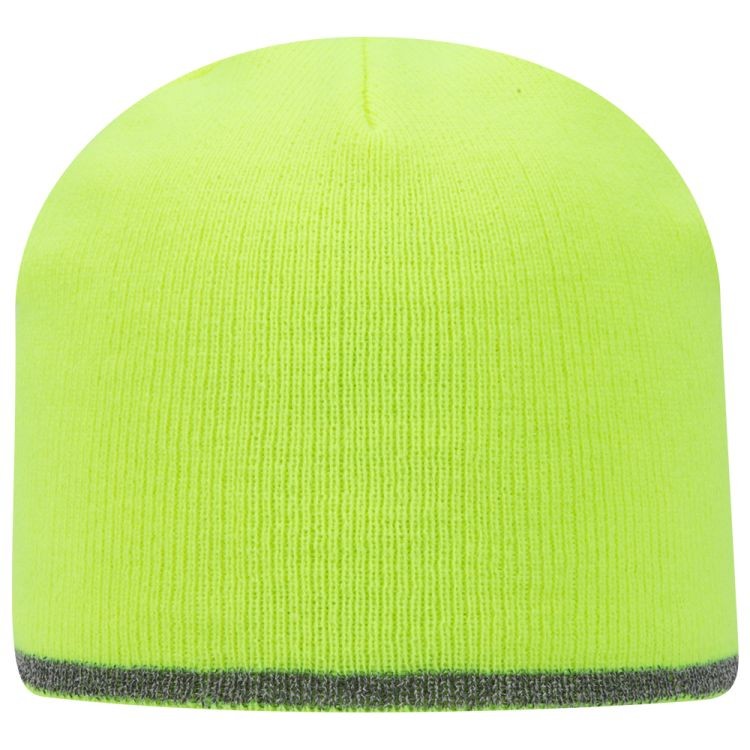 OTTO CAP 9" Classic Knit Beanie w/ Reflective Stripe 2