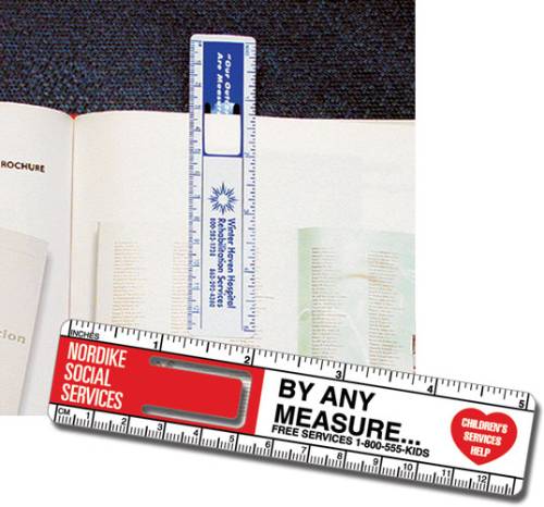 Plastic 5" Ruler/ Bookmark (Spot Color) 3