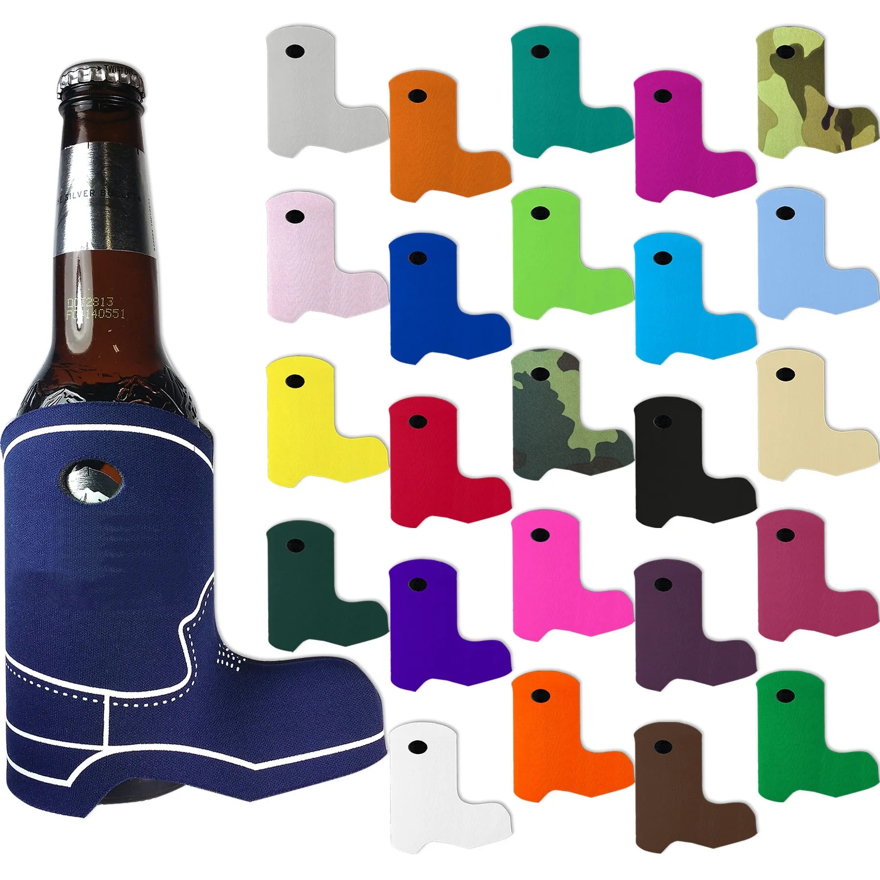 Cowboy Boot Shape Premium Foam Bottle Cooler 6