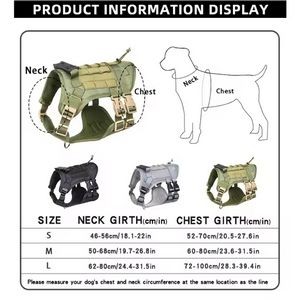 Harness with Handle Tactical Dog Harness Vest 6