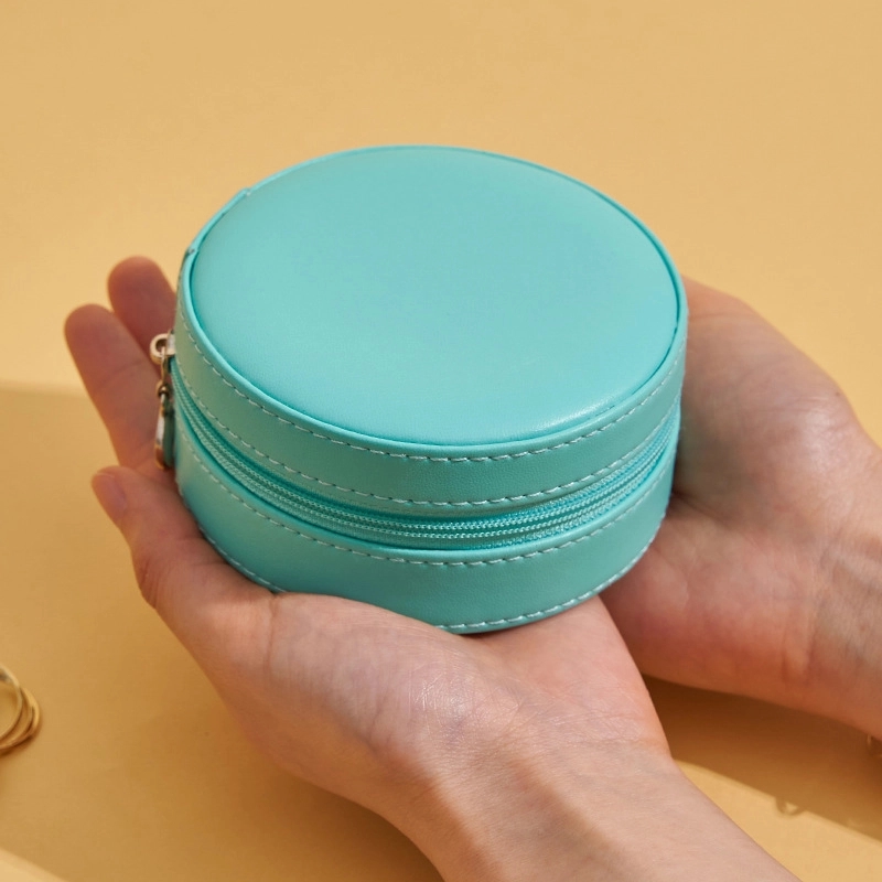 Custom PU Leather Portable Travel Jewelry Organizer Box 13