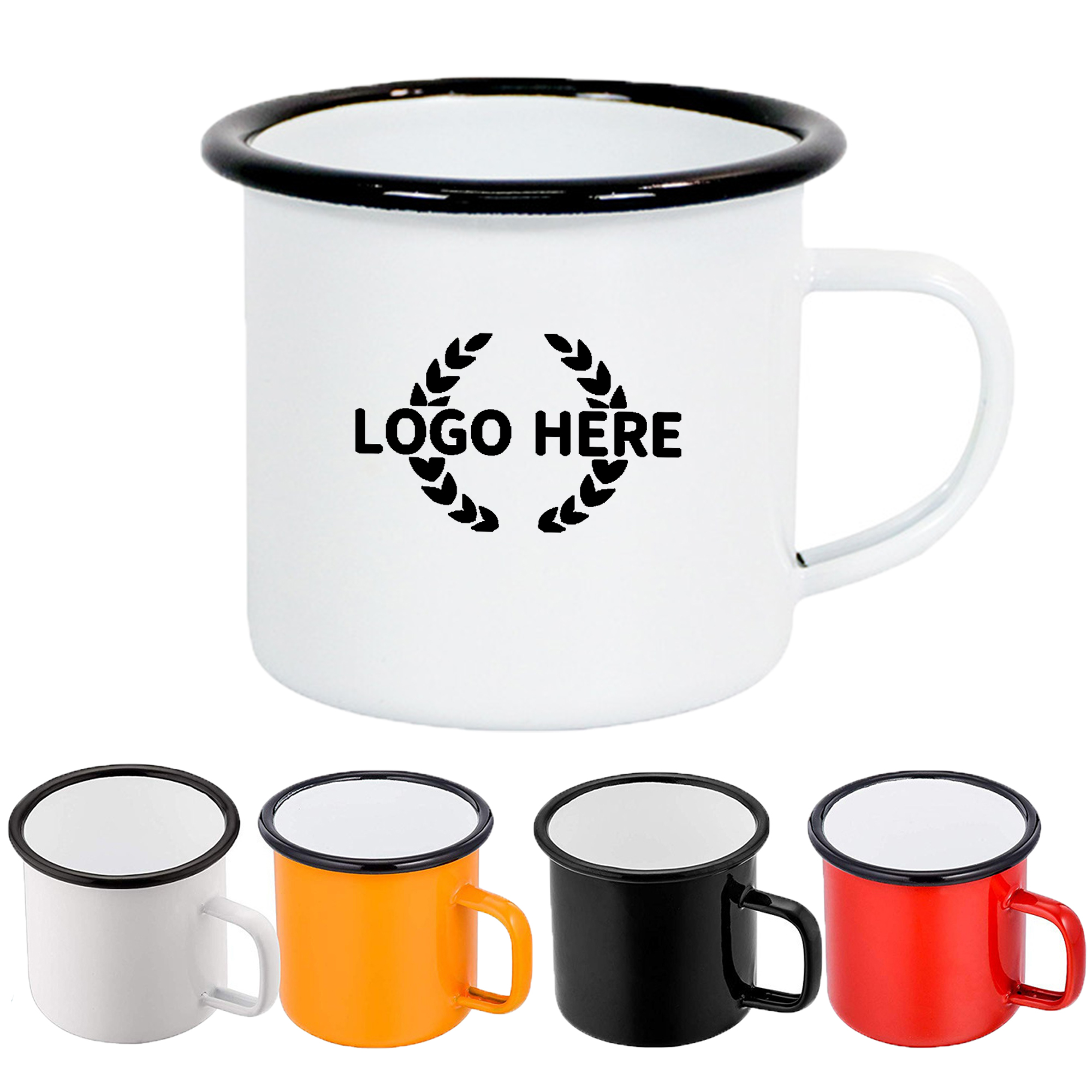 12 Oz Black Enamel Coffee Mug 3