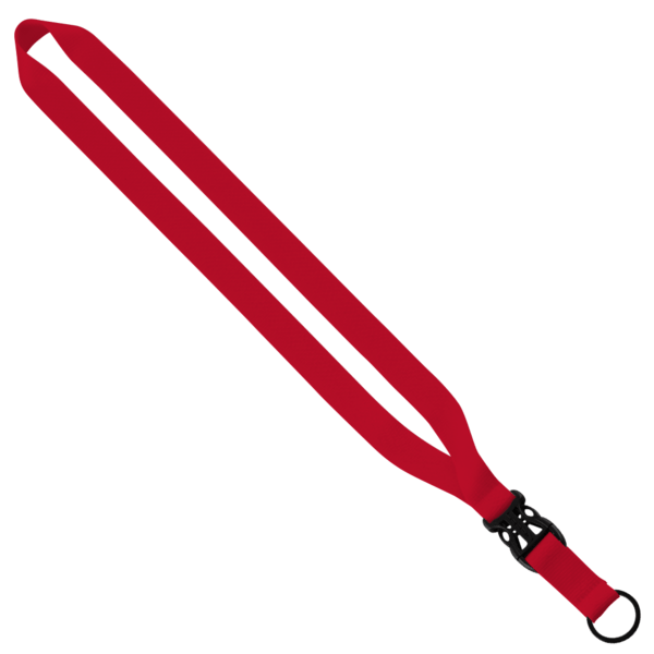 3/4" Multi-Color Polyester Lanyard with Slide Buckle Release & Split-Ring 53