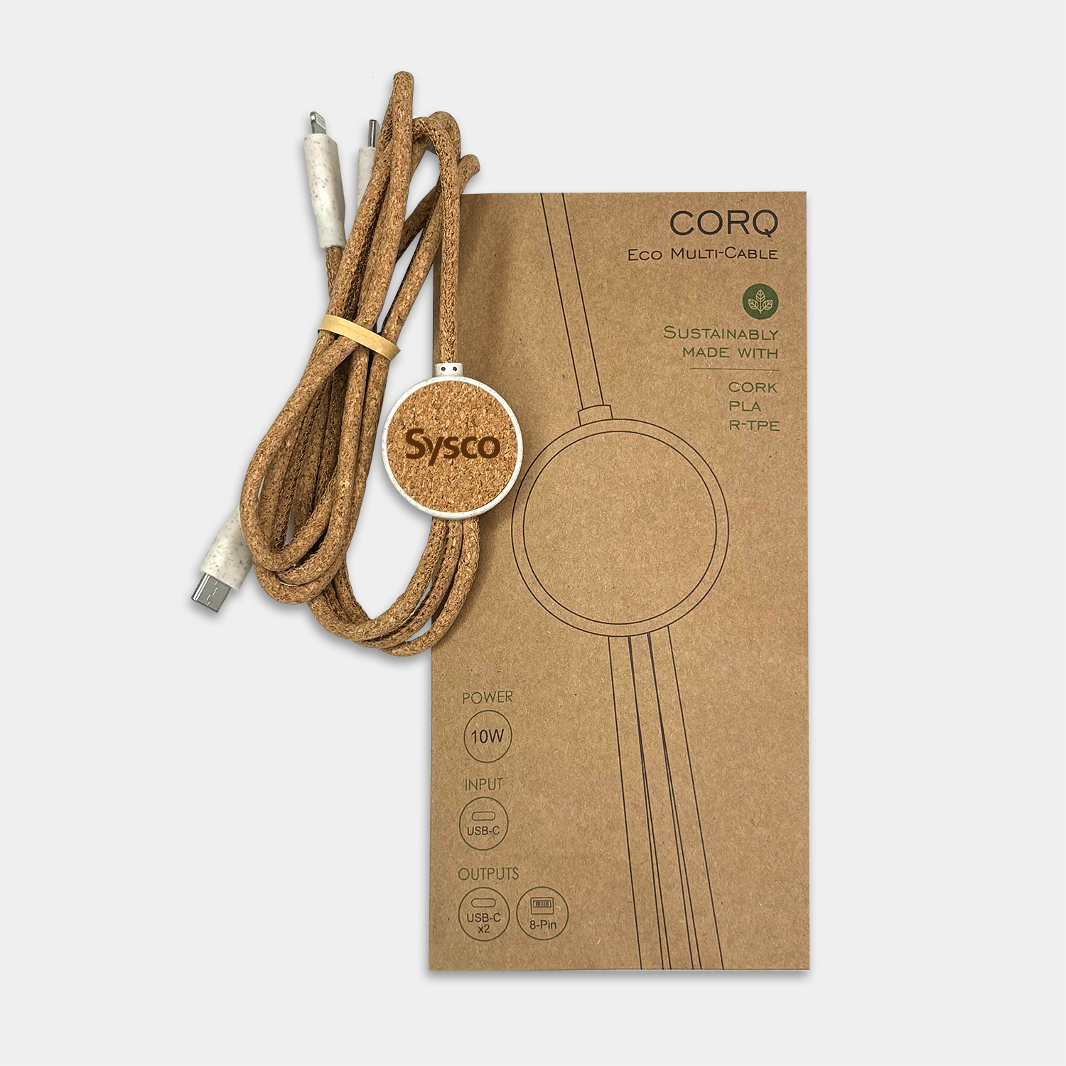 Corq Eco Multi-Cable Made Sustainably with Cork