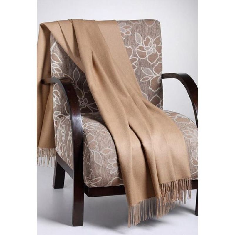 Camel Brown Peruvian Alpaca Throw Blanket 2