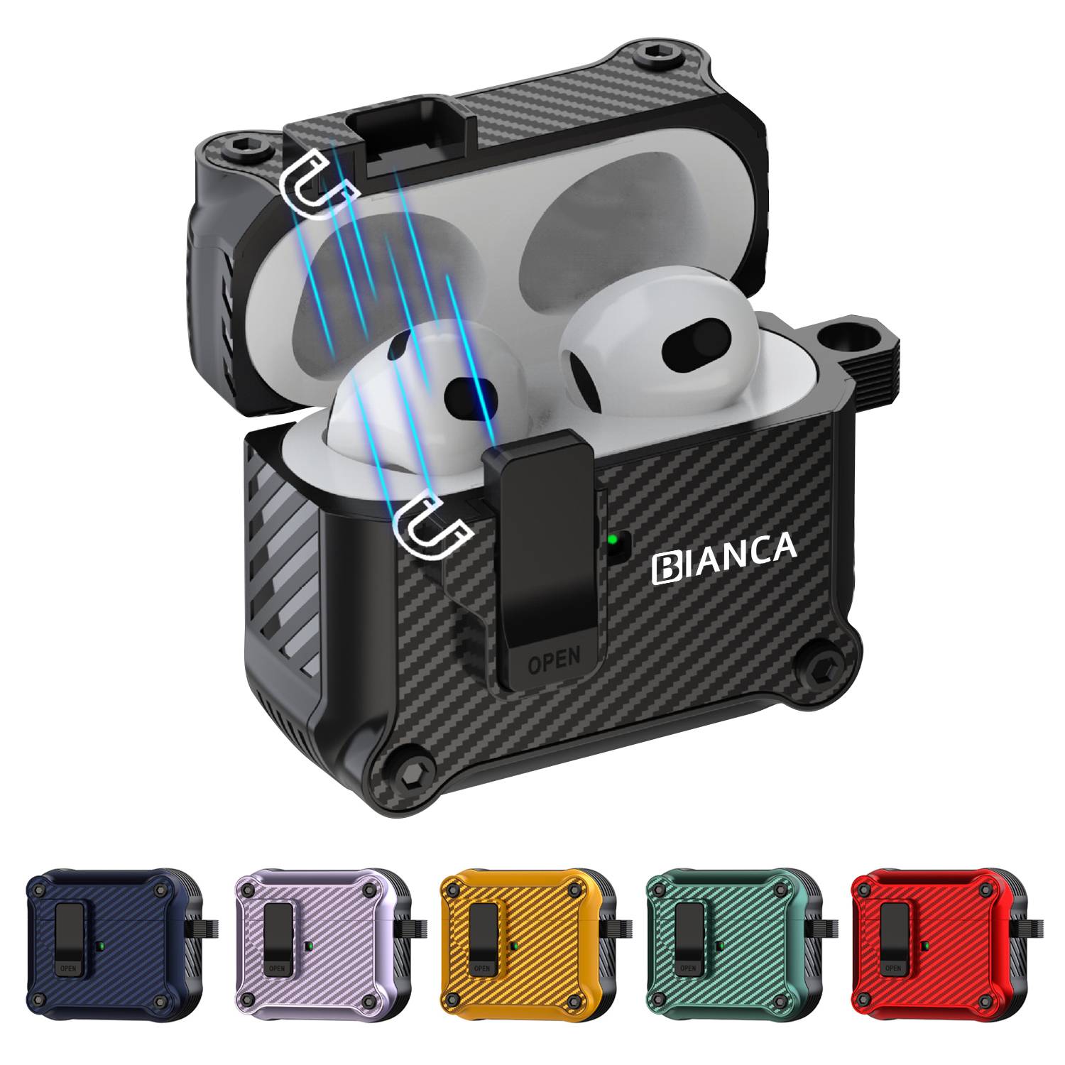 Shockproof Protective Case With Secure Lock For AirPods Pro 5