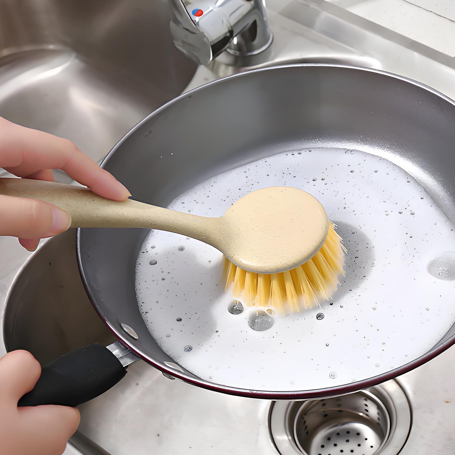 Hanging Sink Hob Long Handle Dirt Cleaning Brush 9
