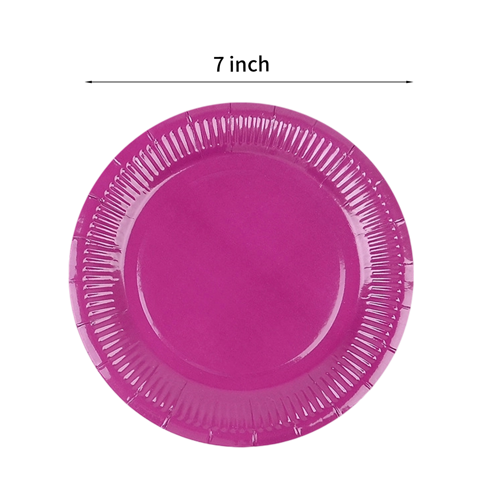 Paper Plate Disposable Round Design Colorful Pattern 7" Diameter 4