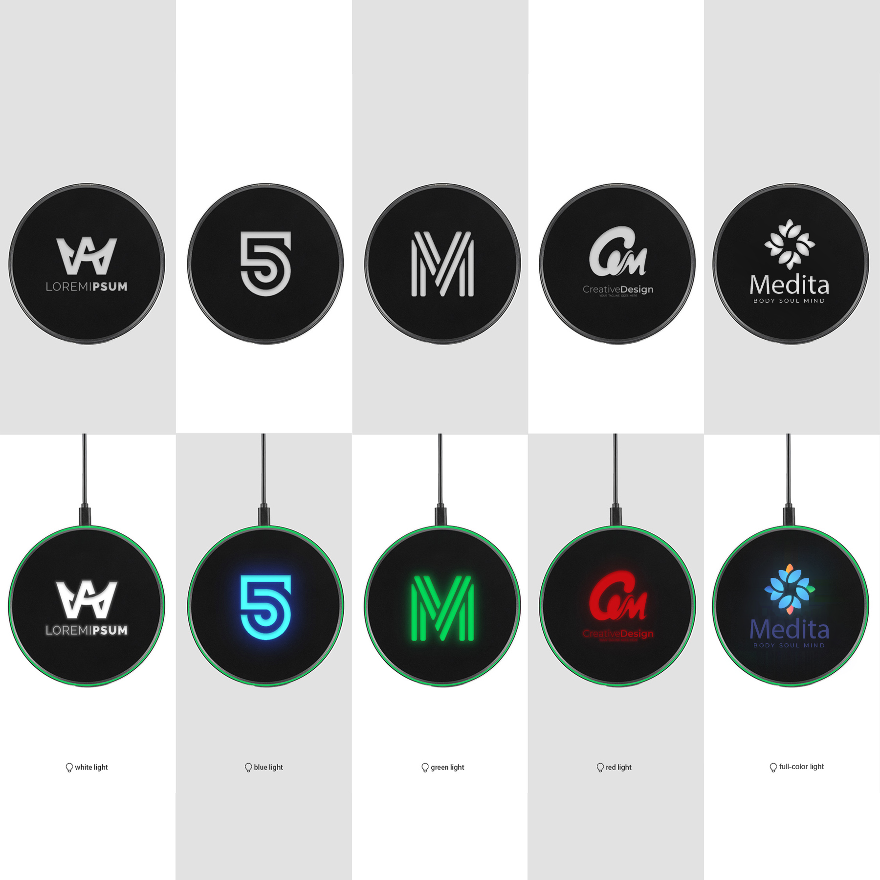 15W Wireless Charger with Light-up Logo 3