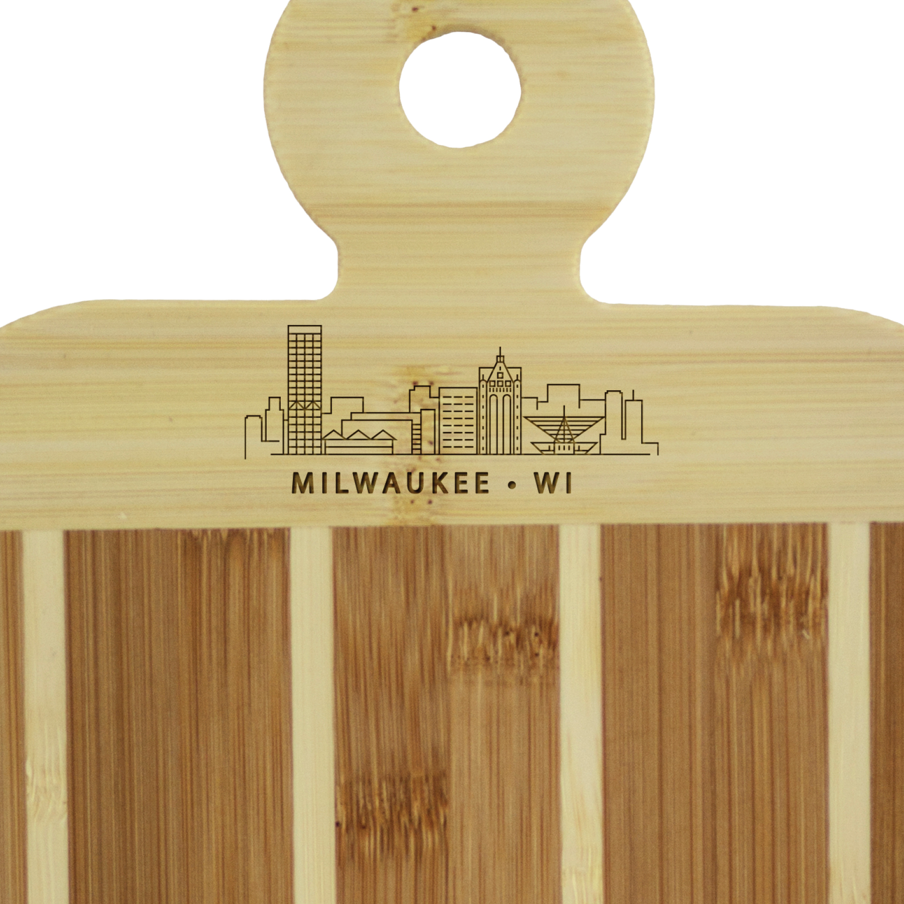 Striped Paddle City Skyline Board - Milwaukee 2