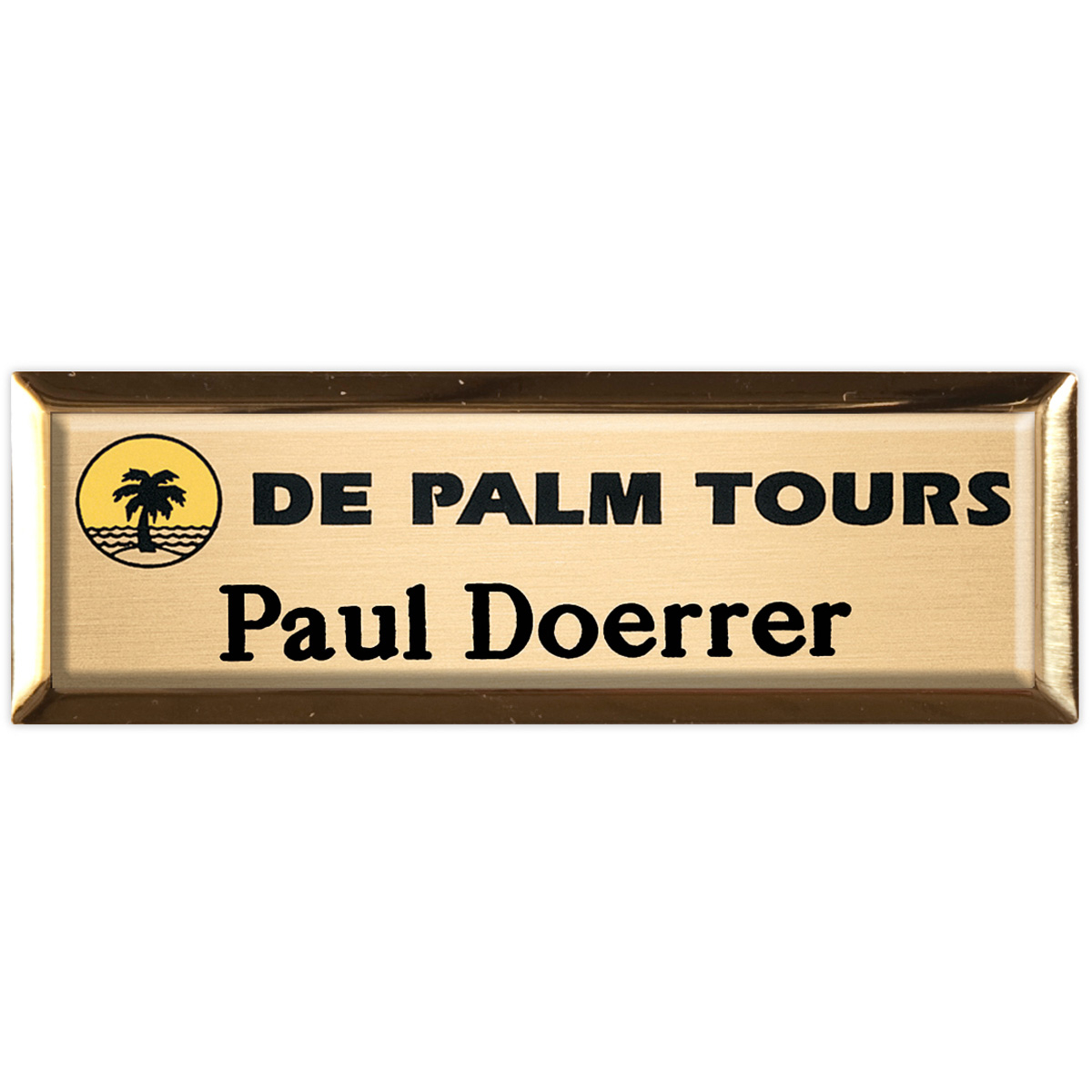 New York Executive Metal Name Badge (Standard Size 1" x 3")