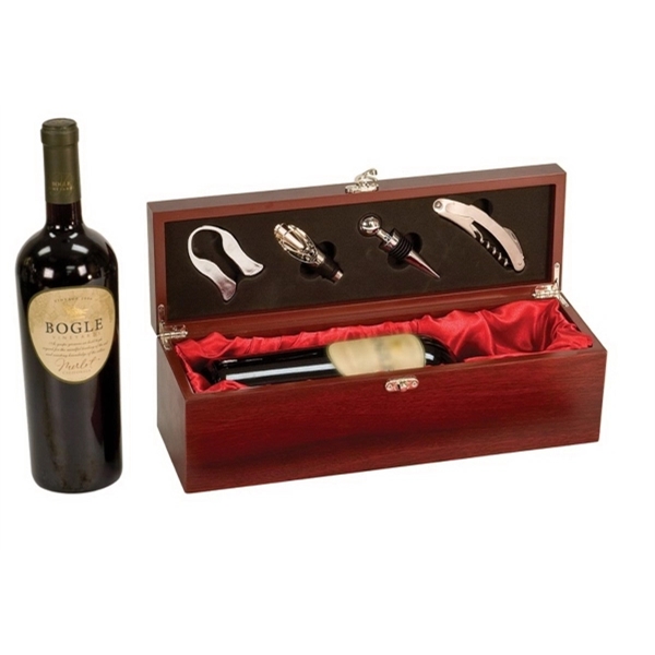 Rosewood Single Wine Box & Tool Set 1