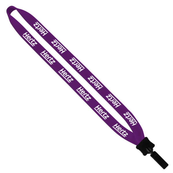 3/4" Cotton Lanyard with Plastic Clamshell & Bulldog Clip 35