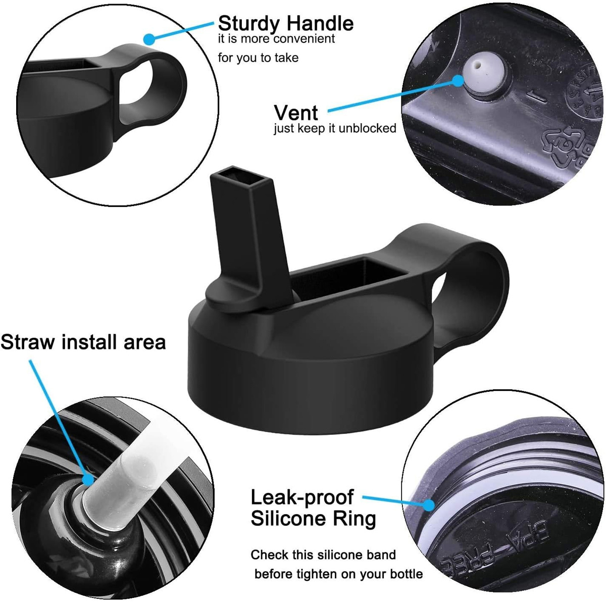 18Oz. Magnetic Lid Water Bottle with Phone Stand Function 1