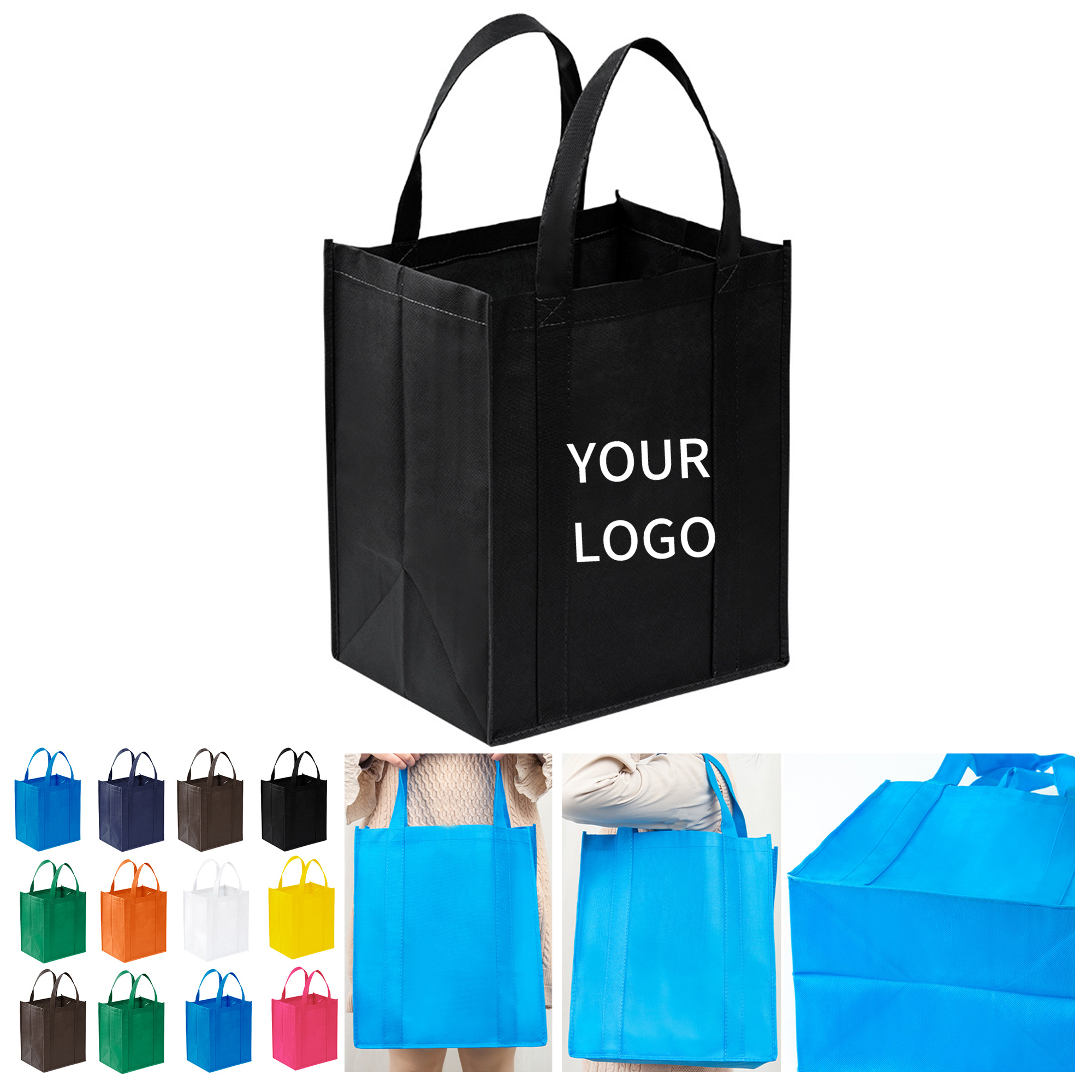 Non Woven Grocery Tote Bag With Reinforced Handle And Foldable Design 8