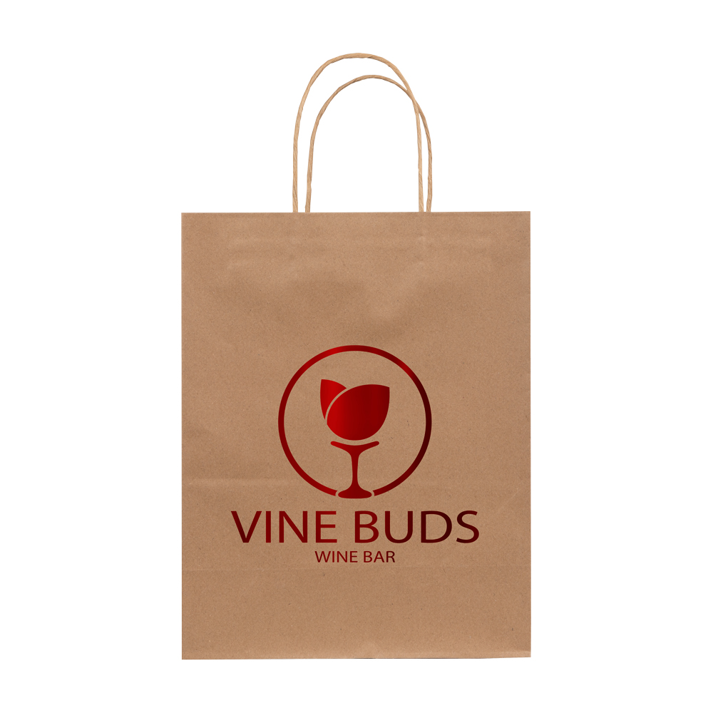 J- Fold Natural Kraft Shopping Bag 2