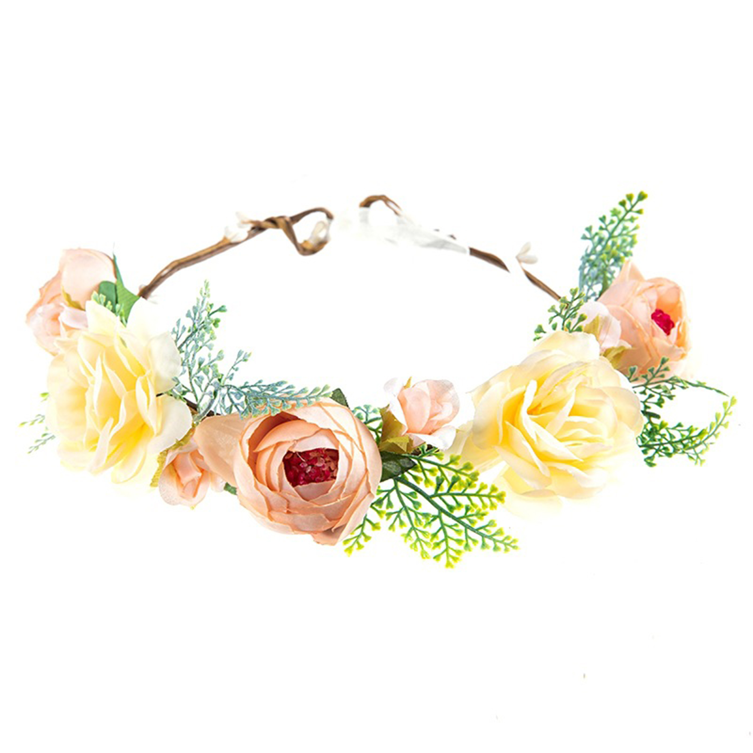 Plastic Simulated Colored Rose Headband 4