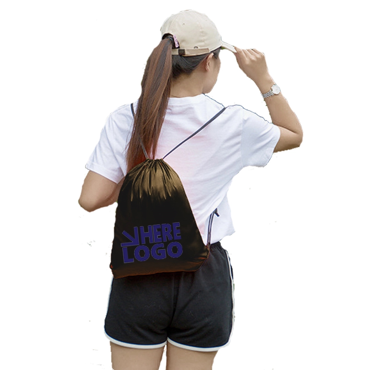 Full Color Polyester Outdoor Sports Drawstring Bag 2