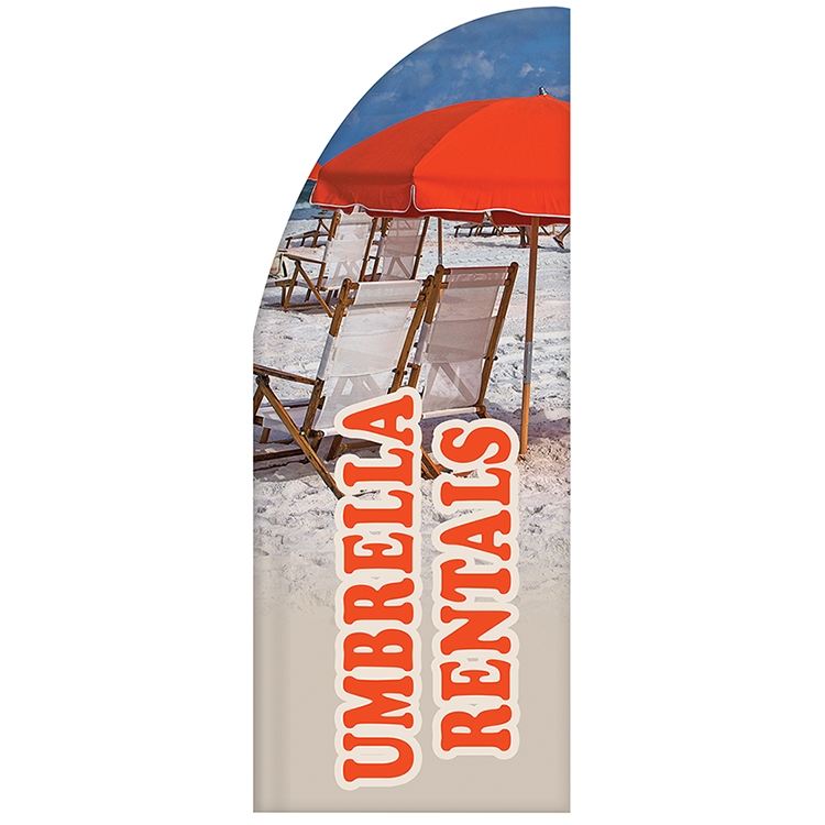 3' x 8' Custom Single Reverse Half Drop Flag 4