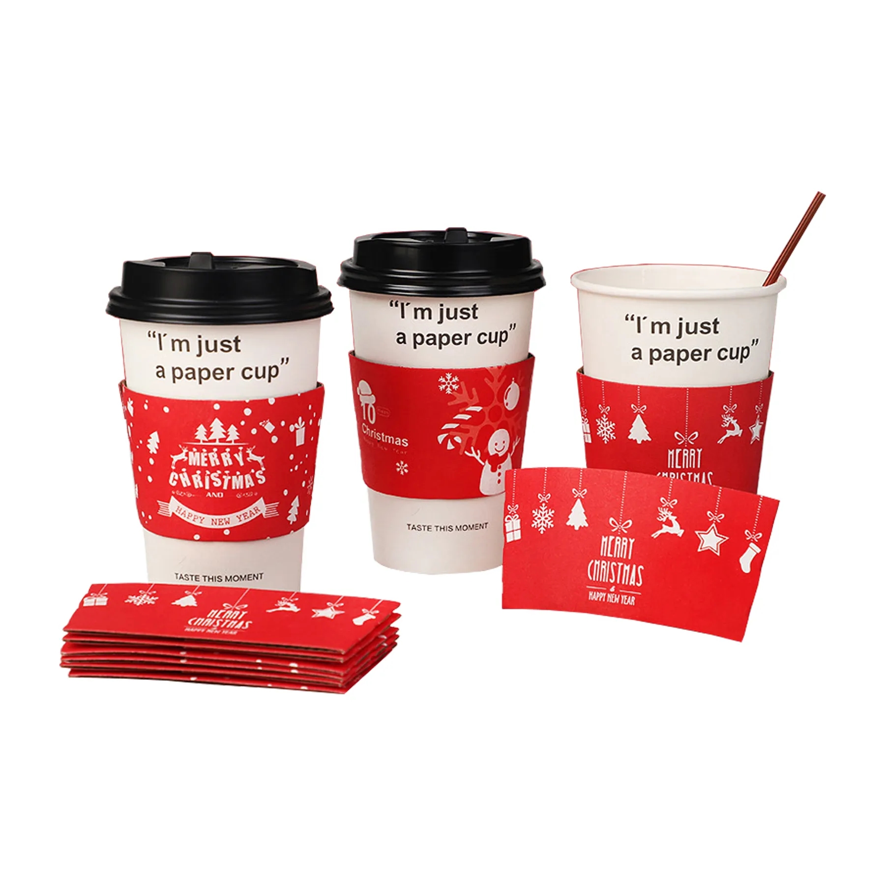 MOQ 100 Corrugated Kraft Paper Cup Sleeve 3