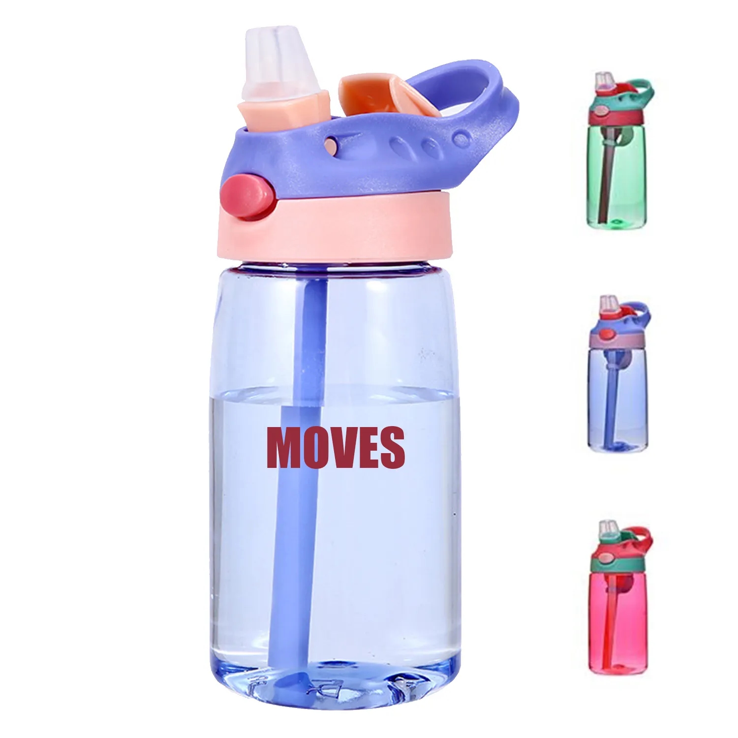 16 Oz. Bottle/Flip Up Spout & Straw 1