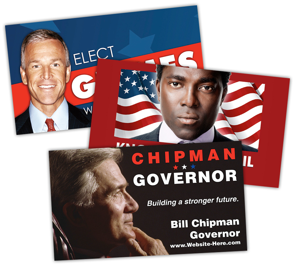 Political Business Card Magnet - 3.5x2 (Square Corners) - 20 mil. 2