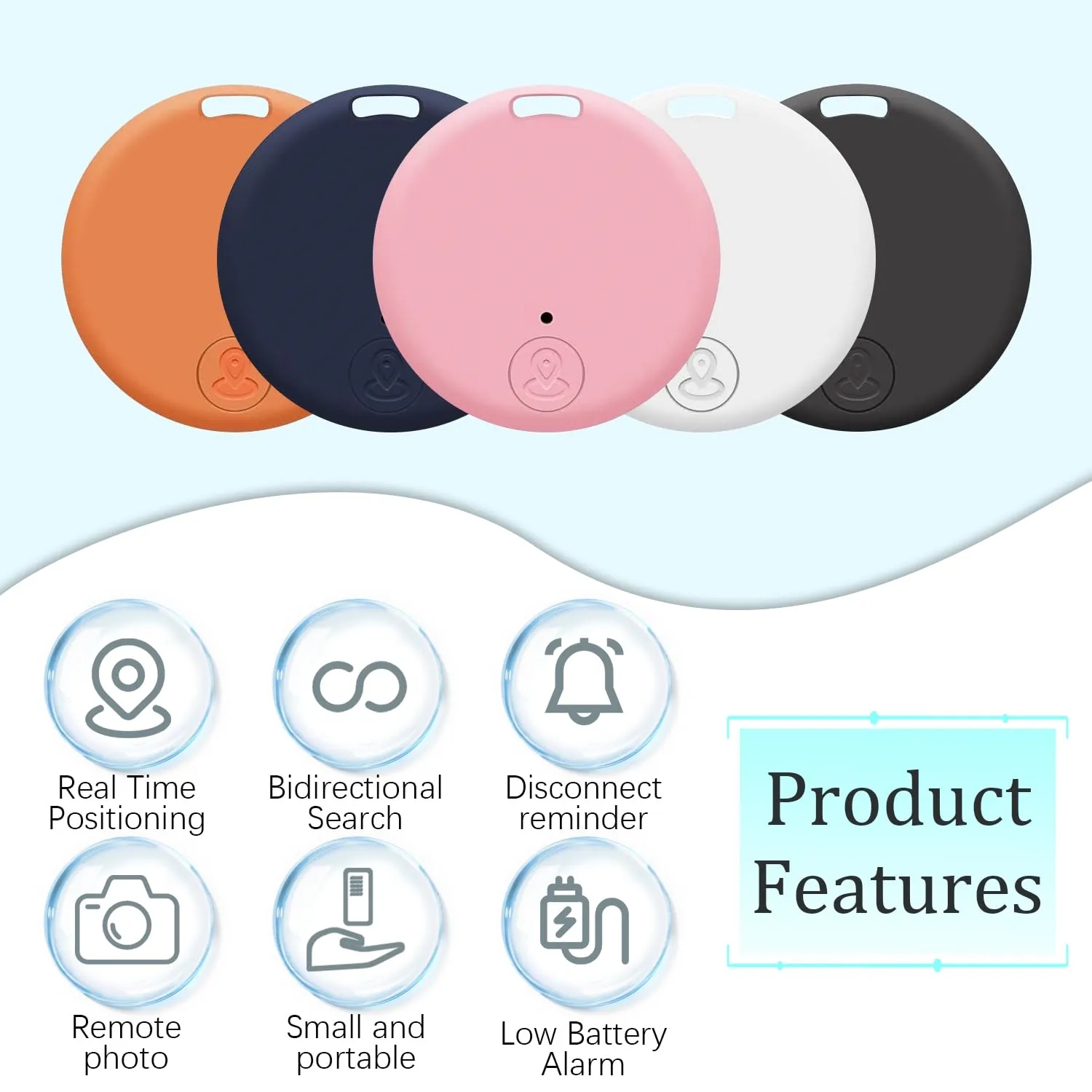 Smart Round Bluetooth Tracker 2