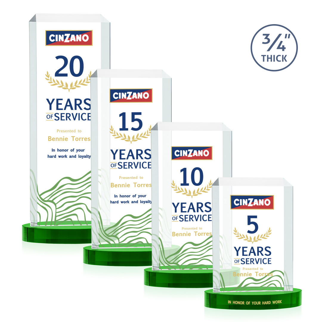 Dalton VividPrint™ Award on Alberton Base - Green 6