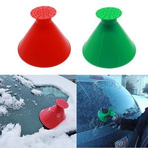 Mini Hand Funnel Cone Winter Snow Car Ice Plastic Scraper 4